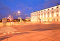 Suvorov Square at night.