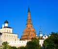 Suyumbike tower inside Kazan Kremlin in summer, Tatarstan, Russia Royalty Free Stock Photo