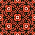 Suzani, vector pattern with bold ornament