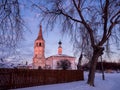 Suzdal church evening winter Royalty Free Stock Photo