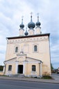 Suzdal, Russia - April 25, 2023. Smolensk Church against the background of a cloudy sky