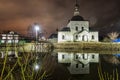 Suzdal, Russia. wooden bridge through the Kamenka River Royalty Free Stock Photo