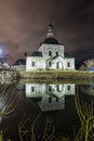 Suzdal, Russia. wooden bridge through the Kamenka River Royalty Free Stock Photo