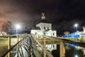 Suzdal, Russia. wooden bridge through the Kamenka River Royalty Free Stock Photo