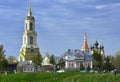 Domes of old churches and Bell tower Royalty Free Stock Photo