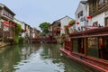 Suzhou, China - May 21, 2018: Boat cruise on the canal city of S Royalty Free Stock Photo