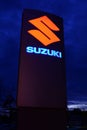 Suzuki logo lights Royalty Free Stock Photo