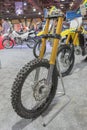 Suzuki motorcycle suspension on display