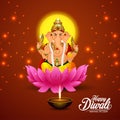 sVector illustration of lord ganesha for happy dhanteras invitation greeting cards Royalty Free Stock Photo