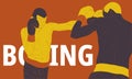 Illustration of boxing player in action.