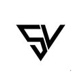 SV letter inital logo design
