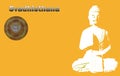 Svadhishthana chakra`s symbol witha buddha.Second primary chakra Royalty Free Stock Photo