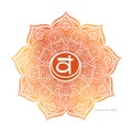 Chakra symbol coloring vector illustration. For logo yoga healing