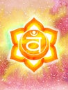 Svadhisthana Sacral Chakra orange color logo symbol icon reiki mind spiritual health healing holistic energy lotus mandala