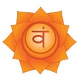 Svadhisthana. Sexual, second, sacral chakra symbol