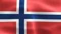 Svalbard and Jan Mayen flag - realistic waving fabric flag