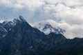 Svaneti - Panoramic view on Tetnuldi Peak, located in Greater Caucasus Mountain Range in Georgia. Royalty Free Stock Photo