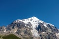 Svaneti - Panoramic view on Tetnuldi peak, located in Greater Caucasus Mountain Range in Georgia. Royalty Free Stock Photo