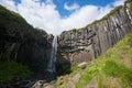 Svartifoss falls in summer season view, Iceland Royalty Free Stock Photo