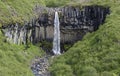 Svartifoss waterfall, Skaftafell National Park, bordering Vatnaj kull National Park, Iceland Royalty Free Stock Photo