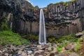 Svartifoss Waterfall, Skaftafell national park, Iceland Royalty Free Stock Photo