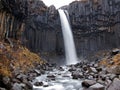 Svartifoss waterfall, volcanic Iceland Royalty Free Stock Photo