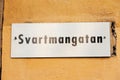 Svartmangatan street name sign