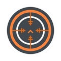 Svd gun aim icon, flat style