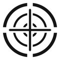 Svd gun aim icon, simple style