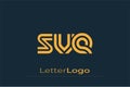 SVE Creative Unique Modern Letter Logo Design. Elegant Monogram Logo Design with Decorative Elements and Typography Royalty Free Stock Photo