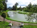 Sveksna town park, Lithuania Royalty Free Stock Photo