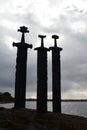 Sverd i fjell monument. Hafrsfjord. Stavanger. Rogaland county. Norway Royalty Free Stock Photo