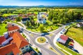 Sveti Ivan Zabno idyllic village aerial view