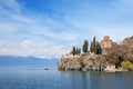 Sveti (Saint) Jovan Kaneo Church on Lake Ohrid, Macedonia Royalty Free Stock Photo