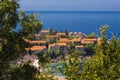 Sveti Stefan island in Budva in a beautiful summer day, Montenegro. Adriatic sea, Montenegro, Europe. Beautiful world of Mediterra Royalty Free Stock Photo