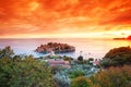 Sveti Stefan, Montenegro. Balkans, Adriatic sea, Europe