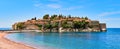 Sveti Stefan is a small islet and hotel resort in Montenegro, Europe Royalty Free Stock Photo