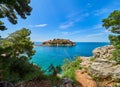 Sveti Stefan is a small islet and hotel resort in Montenegro, Europe Royalty Free Stock Photo