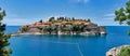 Sveti Stefan is a small islet and hotel resort in Montenegro, Europe Royalty Free Stock Photo