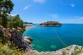 Sveti Stefan is a small islet and hotel resort in Montenegro, Europe Royalty Free Stock Photo