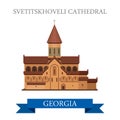 Svetitskhoveli Cathedral Georgia attraction travel sightseeing Royalty Free Stock Photo