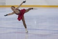 Svetlana Komarova from Belarus performs Adult Pre-Bronze Class III Ladies Free Skating Royalty Free Stock Photo