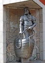 SVETLOGORSK, RUSSIA. Sculpture `Fisherman of Raushen`