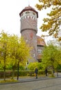 SVETLOGORSK, RUSSIA. Water tower of Raushen in the autumn afternoon Royalty Free Stock Photo