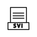 SVI File Document Icon linear vector graphics sign Royalty Free Stock Photo