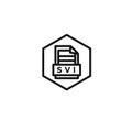 SVI File Document Icon vector set collection for web Royalty Free Stock Photo