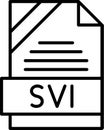 SVI Outline Vector Icon Royalty Free Stock Photo