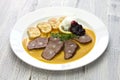 Svickova na smetane, traditional Czech cuisine Royalty Free Stock Photo