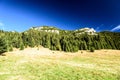 Svidovske sedlo with rocky Ohniste hill in autumn Nizke Tatry mountains in Slovakia