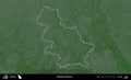 Svietlahorsk District outlined, Belarus. Physical Royalty Free Stock Photo